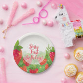 ベリーファースト誕生日ガールズストロベリー1st ペーパープレート (パーティー)
