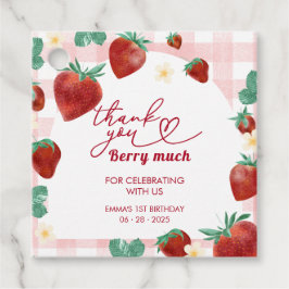 ベリーファースト誕生日ガール1stバースデーストロベリー フェイバータグ