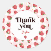 ベリーファースト誕生日サンキュー ラウンドシール (正面)