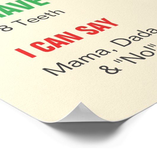 ベリーファースト誕生日スイートウォーターカラーポスター ポスター (角)