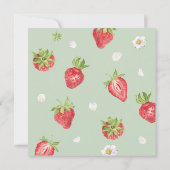 ベリーファースト誕生日ストロベリーアーチスクエア 招待状 (裏面)