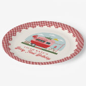 ベリーファースト誕生日ストロベリーカンパー ペーパープレート (アングル)