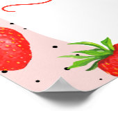 ベリーファースト誕生日ストロベリーガールウェルカム ポスター (角)