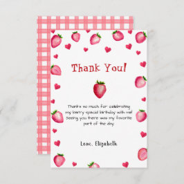 ベリーファースト誕生日ストロベリーサマーギンガム1st サンキューカード