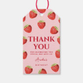 ベリーファースト誕生日ストロベリーサンキュー ギフトタグ (正面)