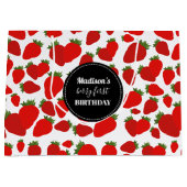 ベリーファースト誕生日ストロベリーバースデーパーティー ラージペーパーバッグ (正面)