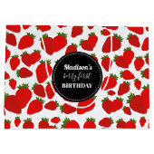 ベリーファースト誕生日ストロベリーバースデーパーティー ラージペーパーバッグ (裏面)