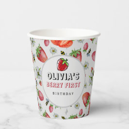 ベリーファースト誕生日ストロベリーバースデーパーティー 紙コップ