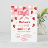 ベリーファースト誕生日ストロベリーファーストフォトボウ 招待状 (スタンド正面)