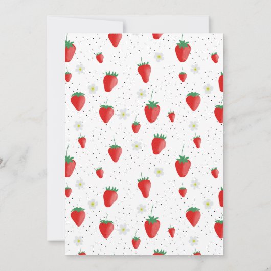 ベリーファースト誕生日ストロベリーファースト初夏 招待状 (裏面)