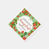 ベリーファースト誕生日ストロベリーファースト誕生日 スタンダードカクテルナプキン (角)