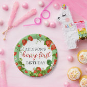 ベリーファースト誕生日ストロベリーファースト誕生日 ペーパープレート (パーティー)