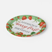 ベリーファースト誕生日ストロベリーファースト誕生日 ペーパープレート (アングル)