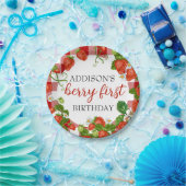 ベリーファースト誕生日ストロベリーファースト誕生日 ペーパープレート (パーティー)
