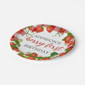 ベリーファースト誕生日ストロベリーファースト誕生日 ペーパープレート (アングル)