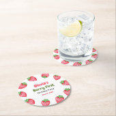 ベリーファースト誕生日ストロベリーファースト誕生日 ラウンドペーパーコースター (インサイチュ)