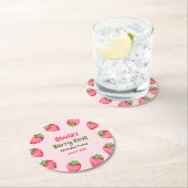 ベリーファースト誕生日ストロベリーファースト誕生日 ラウンドペーパーコースター (インサイチュ)