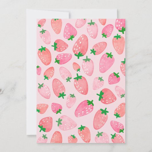 ベリーファースト誕生日ストロベリーファースト誕生日 招待状 (裏面)