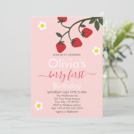 ベリーファースト誕生日ストロベリーファースト誕生日 招待状