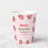ベリーファースト誕生日ストロベリーファースト誕生日 紙コップ (裏面)