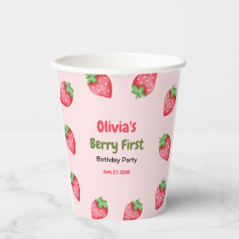 ベリーファースト誕生日ストロベリーファースト誕生日 紙コップ