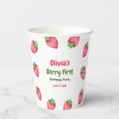 ベリーファースト誕生日ストロベリーファースト誕生日 紙コップ (裏面)