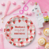 ベリーファースト誕生日ストロベリーファースト1stウェルカム ペーパープレート (パーティー)