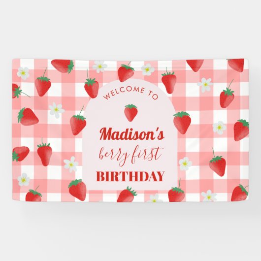 ベリーファースト誕生日ストロベリーファースト1stウェルカム 横断幕 (横)