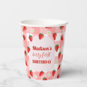 ベリーファースト誕生日ストロベリーファースト1stウェルカム 紙コップ (裏面)