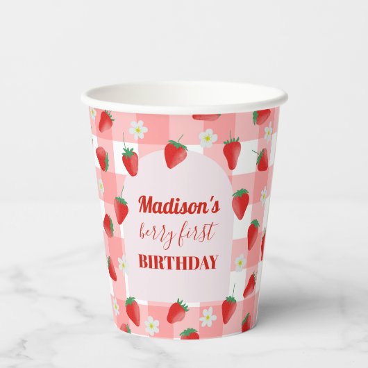 ベリーファースト誕生日ストロベリーファースト1stウェルカム 紙コップ (裏面)