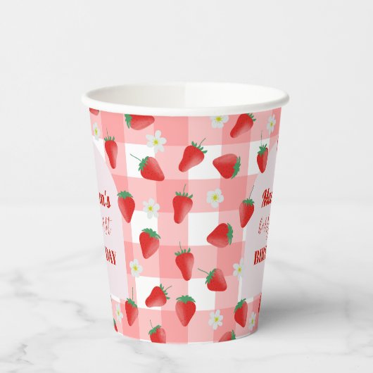 ベリーファースト誕生日ストロベリーファースト1stウェルカム 紙コップ (左)