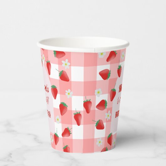 ベリーファースト誕生日ストロベリーファースト1stウェルカム 紙コップ (右)