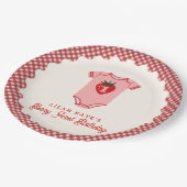 ベリーファースト誕生日ストロベリーボディスーツ ペーパープレート (アングル)