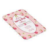 ベリーファースト誕生日ストロベリー招待状 マグネット (右側)