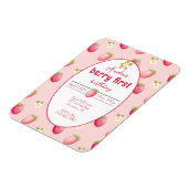 ベリーファースト誕生日ストロベリー招待状 マグネット (左側)