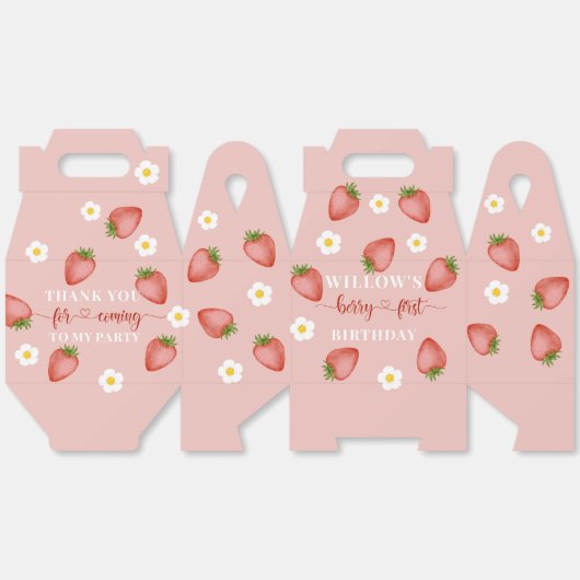 ベリーファースト誕生日テーマパーティボックス フェイバーボックス (見開き)