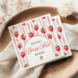 ベリーファースト誕生日ナプキンス スタンダードランチョンナプキン