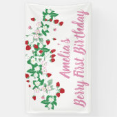 ベリーファースト誕生日バナー 横断幕 (縦)