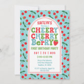 ベリーファースト誕生日パーティフォト招待状 招待状 (正面)