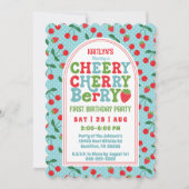 ベリーファースト誕生日パーティフォト招待状 招待状 (正面)