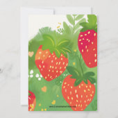 ベリーファースト誕生日パーティーガールズストロベリー1st 招待状 (裏面)