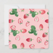 ベリーファースト誕生日パーティーストロベリー 招待状 (裏面)