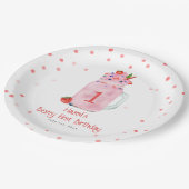 ベリーファースト誕生日パーティースムージー ペーパープレート (アングル)