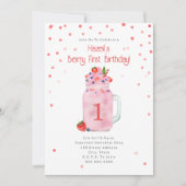 ベリーファースト誕生日パーティースムージー 招待状 (正面)