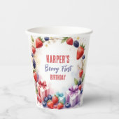 ベリーファースト誕生日パーティー – ベリー&バニー –  紙コップ (正面)