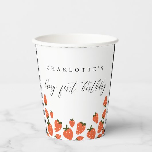 ベリーファースト誕生日パーティー 紙コップ (正面)