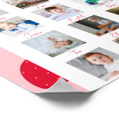 ベリーファースト誕生日フォトマイルストーンスウィートワン ポスター (角)