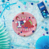 ベリーファースト誕生日プレート ペーパープレート (パーティー)