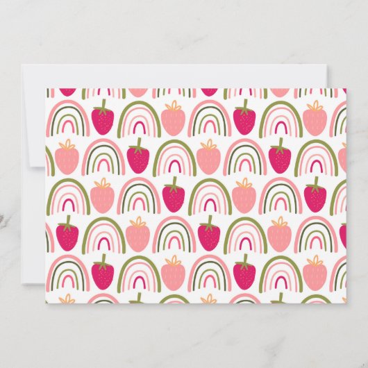 ベリーファースト誕生日ボホレインボーフォト招待 招待状 (裏面)