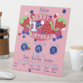 ベリーファースト誕生日マイルストーンボード 台座サイン (インサイチュ)